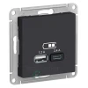ATN001039 - ATLASDESIGN USB РОЗЕТКА A+С, 5В/2,4А, 2х5В/1,2 А, механизм, КАРБОН ATN001039 - ATLASDESIGN USB РОЗЕТКА A+С, 5В/2,4А, 2х5В/1,2 А, механизм, КАРБОН