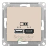 ATN000239 - ATLASDESIGN USB РОЗЕТКА A+С, 5В/2,4А, 2х5В/1,2А, механизм, БЕЖЕВЫЙ ATN000239 - ATLASDESIGN USB РОЗЕТКА A+С, 5В/2,4А, 2х5В/1,2А, механизм, БЕЖЕВЫЙ