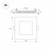 Встраиваемый светодиодный светильник Arlight DL-142x142M-13W White 020128 Встраиваемый светодиодный светильник Arlight DL-142x142M-13W White 020128