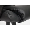 Кресло офисное BERGAMO, черный, кожа искусственная