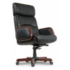 Кресло для руководителя Chairman 417 черный/орех темный, черный