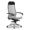 Кресло офисное S-1.04, серый, черный, кожа искусственная NewLeather, ткань сетчатая, армированная арамидным волокном Кресло офисное S-1.04, серый, черный, кожа искусственная NewLeather, ткань сетчатая, армированная арамидным волокном