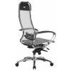 Кресло офисное S-1.04, серый, черный, кожа искусственная NewLeather, ткань сетчатая, армированная арамидным волокном Кресло офисное S-1.04, серый, черный, кожа искусственная NewLeather, ткань сетчатая, армированная арамидным волокном