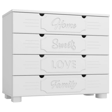 Комод 4 ящика ДримСтар белое дерево
