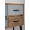 Тумба с 2-мя ящиками HX14 (белый с рисунком, голубой, коричневый)