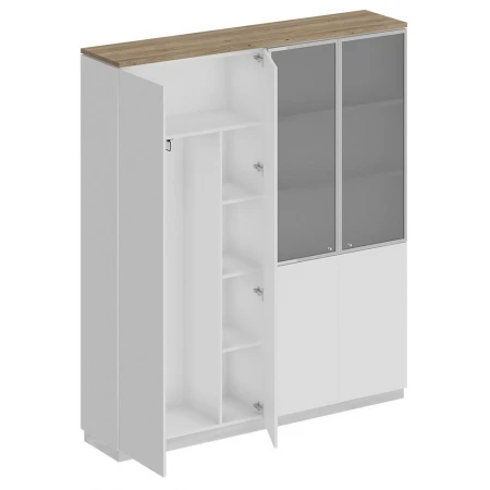 Шкаф 4-х дверный City белый премиум, неокрашеный 