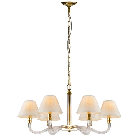 Люстра iLamp YT2043-6 GD+Coffee Amber