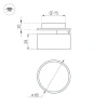 Встраиваемый светодиодный спот Arlight LGD-Pot-Built-R85-12W Warm3000 045780