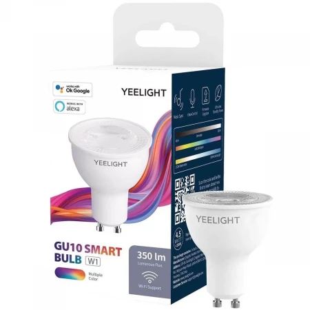 Лампа светодиодная диммируемая Yeelight GU10 4,8W RGB+CCT прозрачная YLDP004-A Лампа светодиодная диммируемая Yeelight GU10 4,8W RGB+CCT прозрачная YLDP004-A