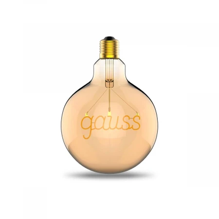 Лампа светодиодная филаментная Gauss E27 2,5W 2000K золотая 175802003