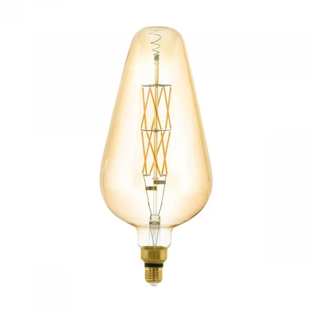 Лампа светодиодная диммируемая филаментная Eglo E27 8W 2100K янтарная 11838
