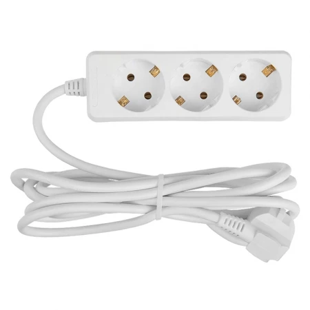Удлинитель бытовой General GES-16-3x100-3-3m, 16А, 3х1 мм2, 3 места, 3 метра, с заземлением, без выключателя Удлинитель бытовой General GES-16-3x100-3-3m, 16А, 3х1 мм2, 3 места, 3 метра, с заземлением, без выключателя