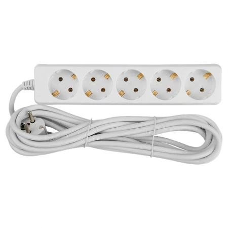 Удлинитель бытовой General GES-16-3x100-5-10m, 16А, 3х1 мм2, 5 мест, 10 метров, с заземлением, без вылючателя Удлинитель бытовой General GES-16-3x100-5-10m, 16А, 3х1 мм2, 5 мест, 10 метров, с заземлением, без вылючателя