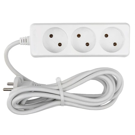 Удлинитель бытовой General GES-10-2x075-3-7m, 10А, 2х0,75 мм2, 3 места, 7 метров, без заземления, без вылючателя Удлинитель бытовой General GES-10-2x075-3-7m, 10А, 2х0,75 мм2, 3 места, 7 метров, без заземления, без вылючателя