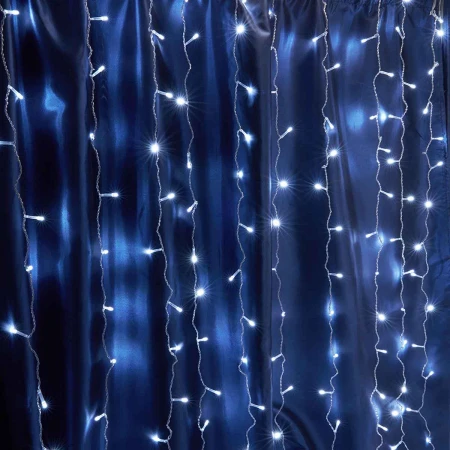 Светодиодная гирлянда Feron Занавес 230V 5000K холодный белый с мерцанием CL18 32327 Светодиодная гирлянда Feron Занавес 230V 5000K холодный белый с мерцанием CL18 32327