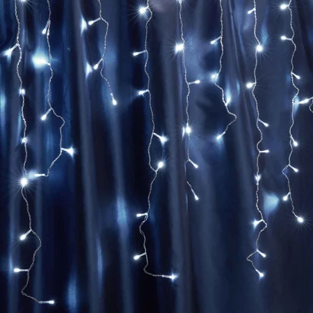 Светодиодная гирлянда Feron Бахрома 230V 5000K холодный белый без мерцания CL22 32344 Светодиодная гирлянда Feron Бахрома 230V 5000K холодный белый без мерцания CL22 32344