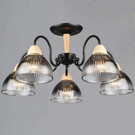 Люстра Reluce 69660-0.3-05 BK+WOOD