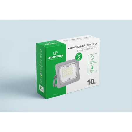 Светодиодный прожектор LEDS POWER 10Вт 6500К (серия BK02) 004815