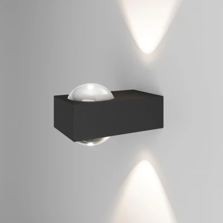 Уличный настенный светильник со светодиодами Elektrostandard Lenses a070458