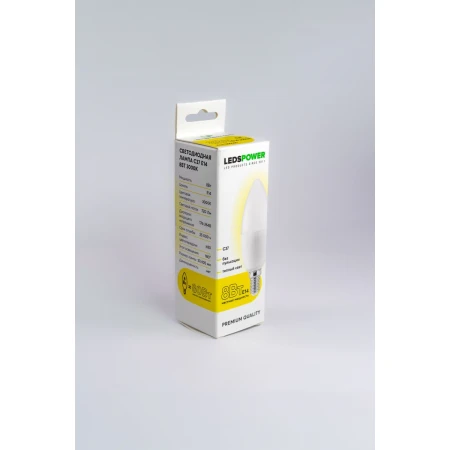 Светодиодная лампа LEDS POWER C37 E14 8Вт 3000К 006680
