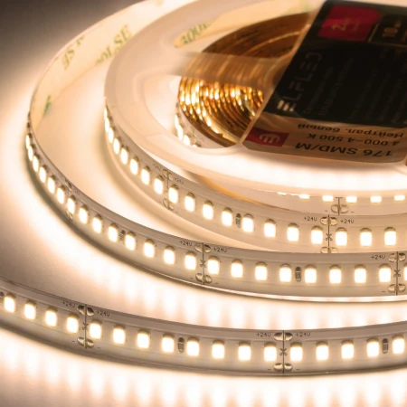 Лента светодиодная ELFLED PRO140, 176/м (2835), 24В, 16Вт/м, 5м, белый теплый 2800-3300К ELFLED-24176-PRO140ww