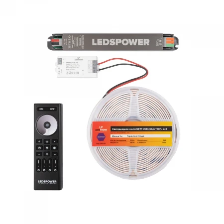 Светодиодная лента LEDS POWER NEW COB 256/м (11Вт/м) 24В фиолетовая 007397 Светодиодная лента LEDS POWER NEW COB 256/м (11Вт/м) 24В фиолетовая 007397