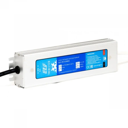 Блок питания герметичный морозостойкий ELF, 12В, 100Вт, металл, IP67, -40/50С ELF-FR12100VA