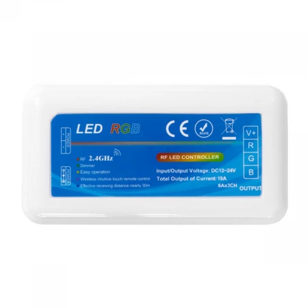 RGB-контроллер ELF T2.4G, 12/24В, 6A/канал ELF-RGBcontrT2.4G RGB-контроллер ELF T2.4G, 12/24В, 6A/канал ELF-RGBcontrT2.4G