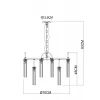Подвесная люстра Arte Lamp Borgia A4088LM-12AB