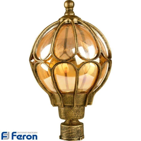 Светильник садово-парковый, 60w 230v e27 черное золото, ip44, pl3803