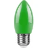 Лампа светодиодная Feron LB-376 свеча E27 1W зеленый