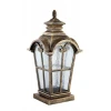 Светильник садово-парковый Feron PL5105 четырехгранный на постамент 100W 230V E27, черное золото