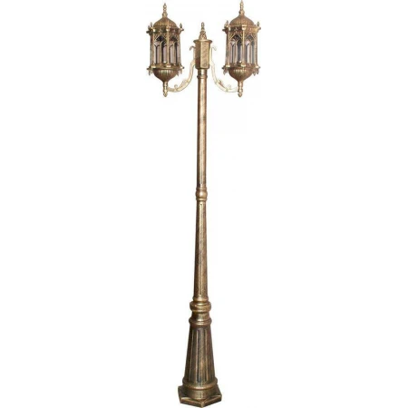 Светильник садово-парковый Feron PL119 столб шестигранный 2*60W 230V E27 2,2M черное золото