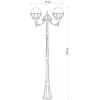 Светильник садово-парковый Feron PL5058 столб 2*100W E27 230V, черное золото