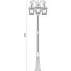 Светильник садово-парковый  Feron PL145 столб четырехгранный 3*100W 230V E27, черное золото