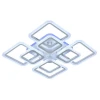 Светодиодная люстра 1375/4+4 WHT