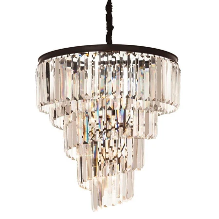 Люстра Delight Collection KR0262P-10 BLACK/CLEAR Helix