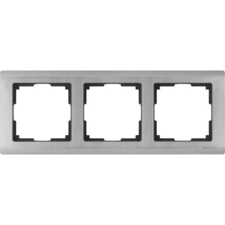 Рамка на 3 поста нержавеющая сталь